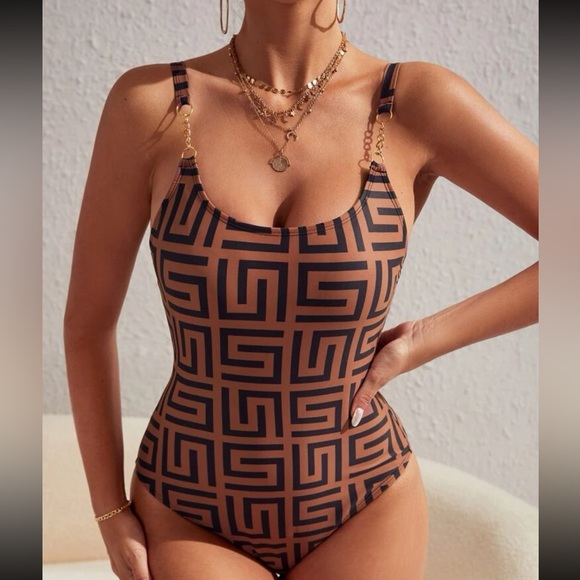 Luxe geo print one piece swimsuit - Picture 5 of 5